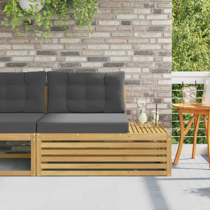 vidaXL Εξωτερικός τμηματικός καναπές Λευκό 115 x 83 x 73 εκ
