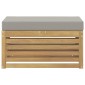 vidaXL Παγκάκι Εξωτερικού Χώρου Στερεό Ξύλο Ακακίας Λευκό