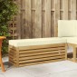 vidaXL Σειρά Καναπέ Εξωτερικού Λευκό και Κρεμ 115 x 43 x 45 εκ