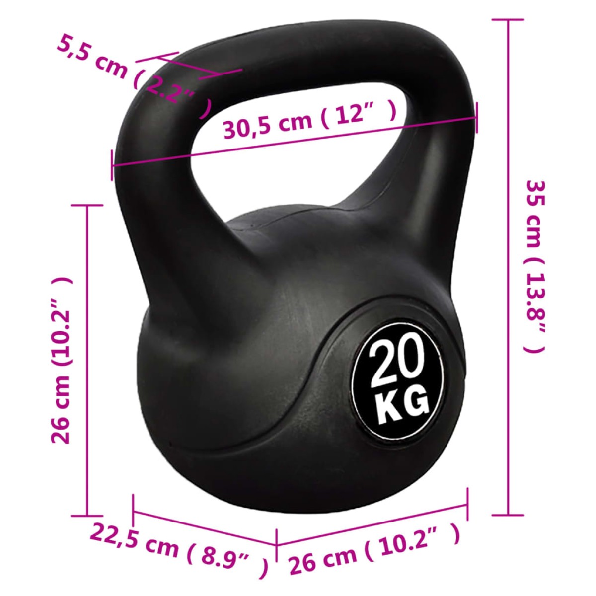 Βαράκι γυμναστικής kettlebell 20 kg