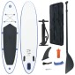 vidaXL Σετ Σανίδας Stand Up Paddle / Surf Φουσκωτό Μπλε και Λευκό