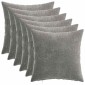 vidaXL Κάλυμμα Μαξιλαριού 6 τμχ. HEERLEN Σκούρο Γκρι 40 x 40 cm