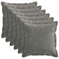 vidaXL Κάλυμμα Μαξιλαριού 6 τμχ. HOUTEN Σκούρο Γκρι 40 x 40 cm
