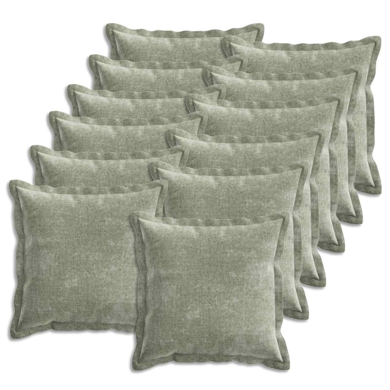 vidaXL Κάλυμμα Μαξιλαριού 12 τμχ. HOUTEN Πράσινο 40 x 40 cm