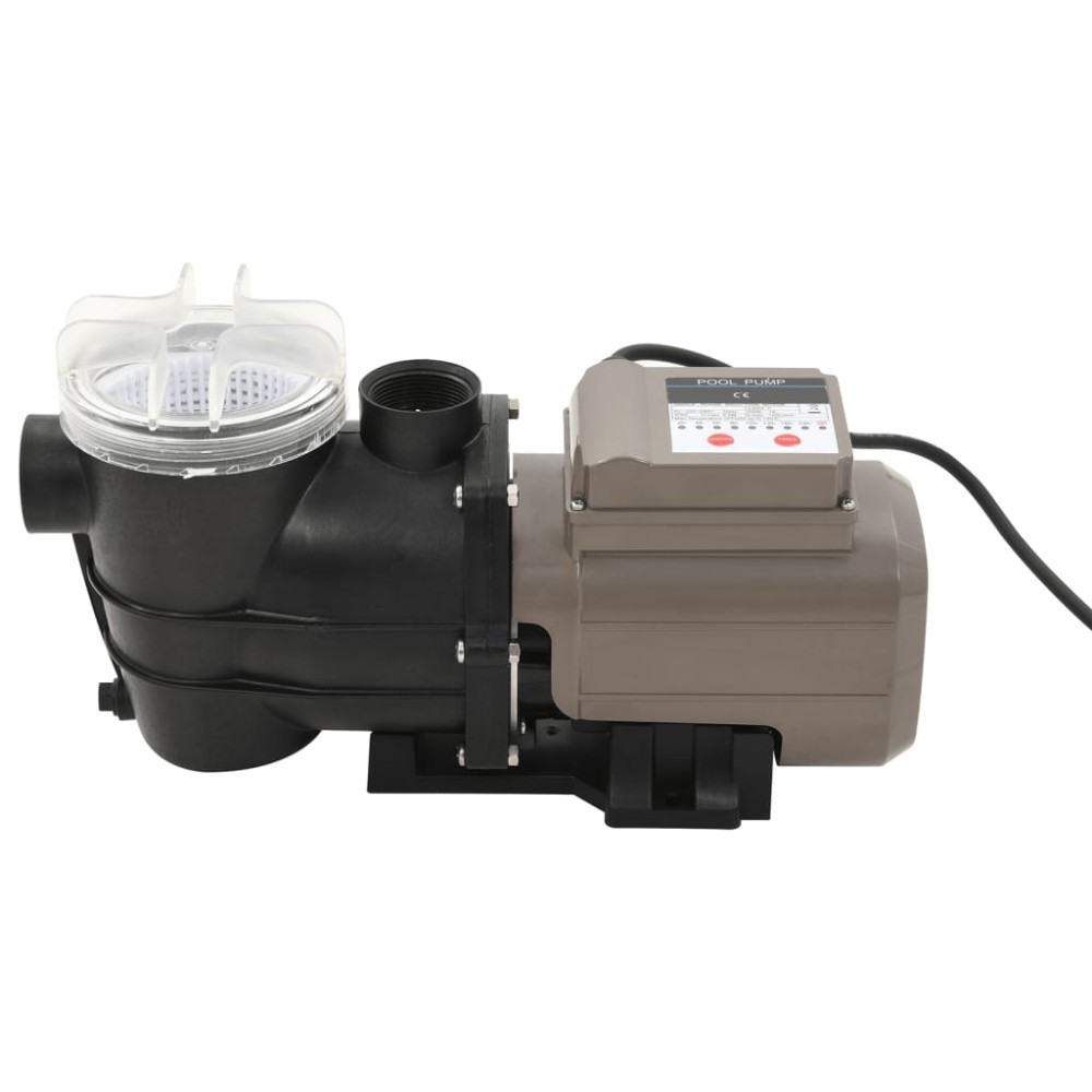 vidaXL Αντλία Πισίνας με Χρονοδιακόπτη Μαύρη 0,25 HP 8000 Λίτρα / Ώρα