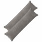 vidaXL Κάλυμμα Μαξιλαριού 2 τμχ. HOUTEN Σκούρο Γκρι 40 x 145 εκ.