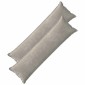 vidaXL Κάλυμμα Μαξιλαριού 2 τμχ. HOUTEN Ανοιχτό γκρι 40 x 145 εκ.