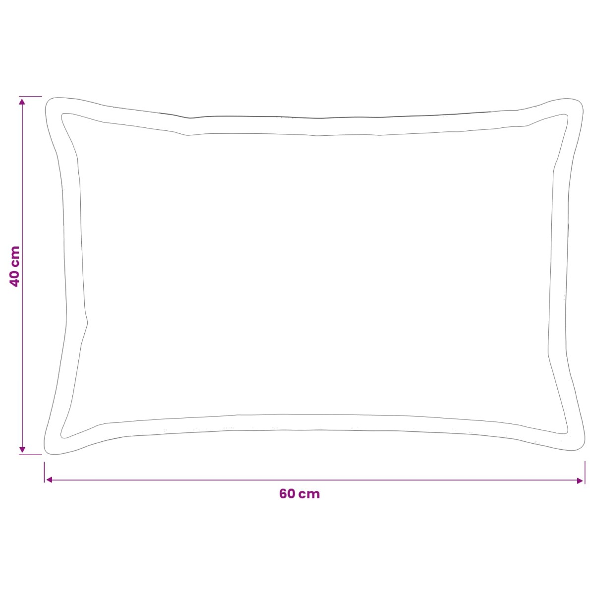 vidaXL Κάλυμμα Μαξιλαριού 6 τμχ. HOUTEN Μπλε 40 x 60 cm