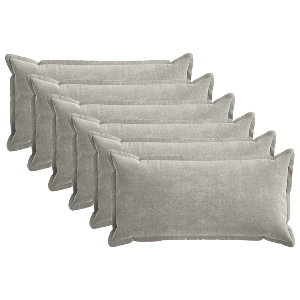 vidaXL Κάλυμμα Μαξιλαριού 6 τμχ. HOUTEN Ανοιχτό γκρι 40 x 70 cm