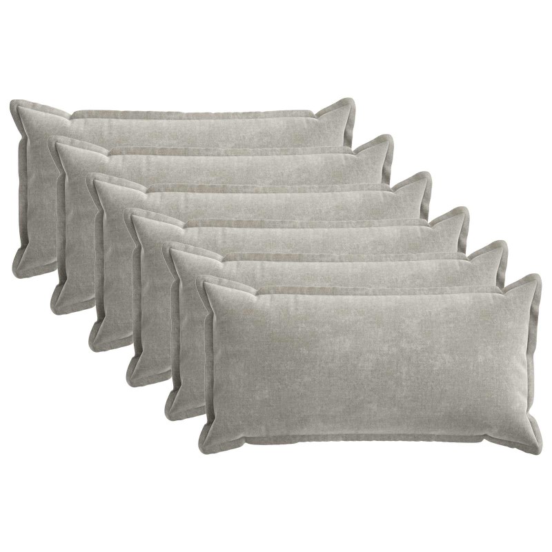 vidaXL Κάλυμμα Μαξιλαριού 6 τμχ. HOUTEN Ανοιχτό γκρι 40 x 70 cm