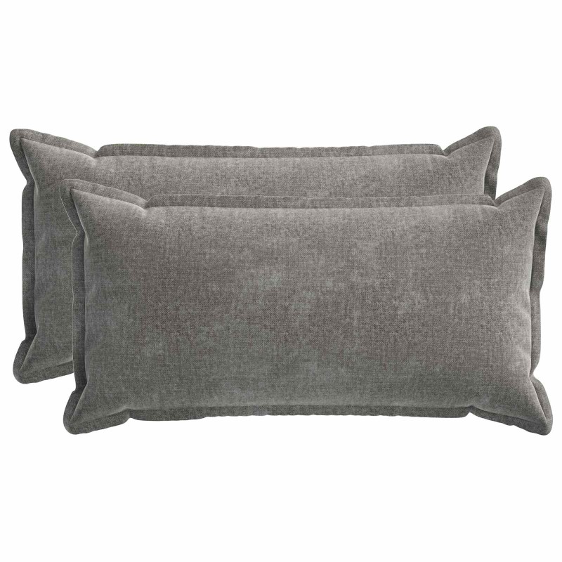 vidaXL Κάλυμμα Μαξιλαριού 2 τμχ. HOUTEN Σκούρο Γκρι 40 x 80 cm