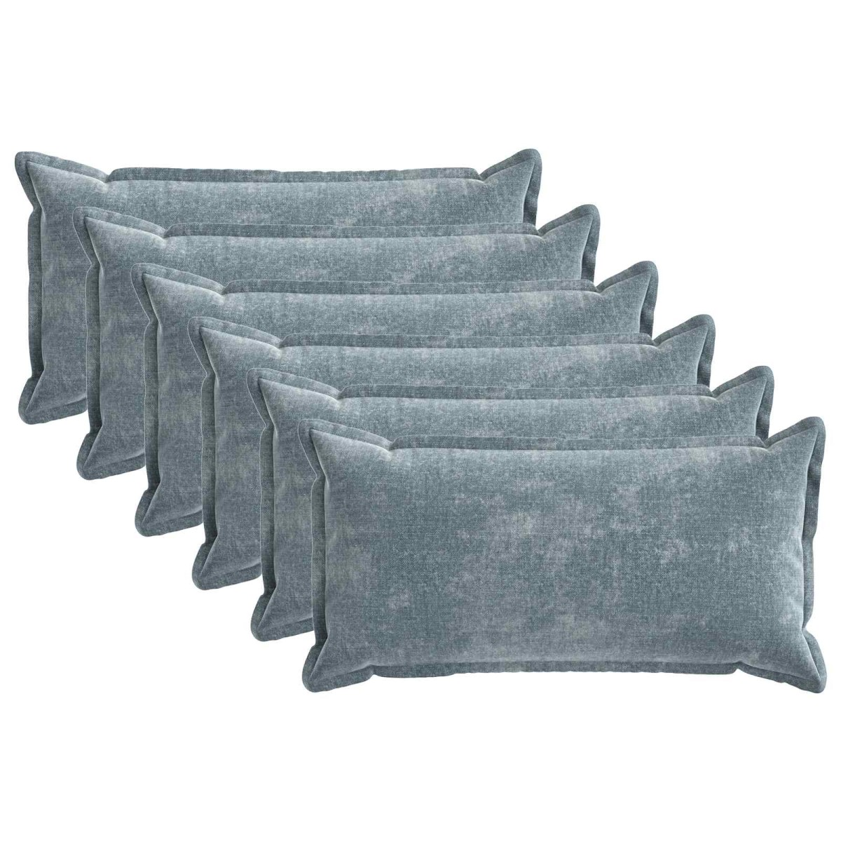 vidaXL Κάλυμμα Μαξιλαριού 6 τμχ. HOUTEN Γαλάζιο 40 x 80 cm