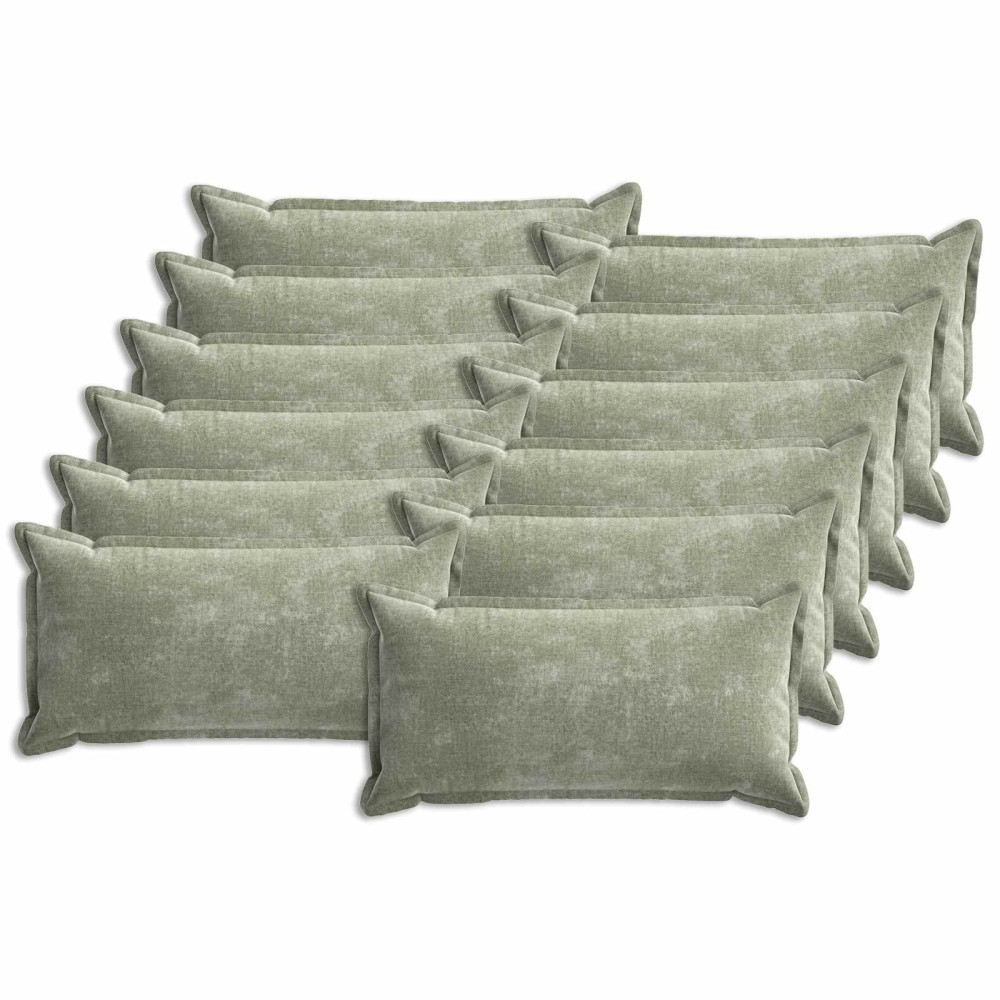 vidaXL Κάλυμμα Μαξιλαριού 12 τμχ. HOUTEN Πράσινο 40 x 80 cm