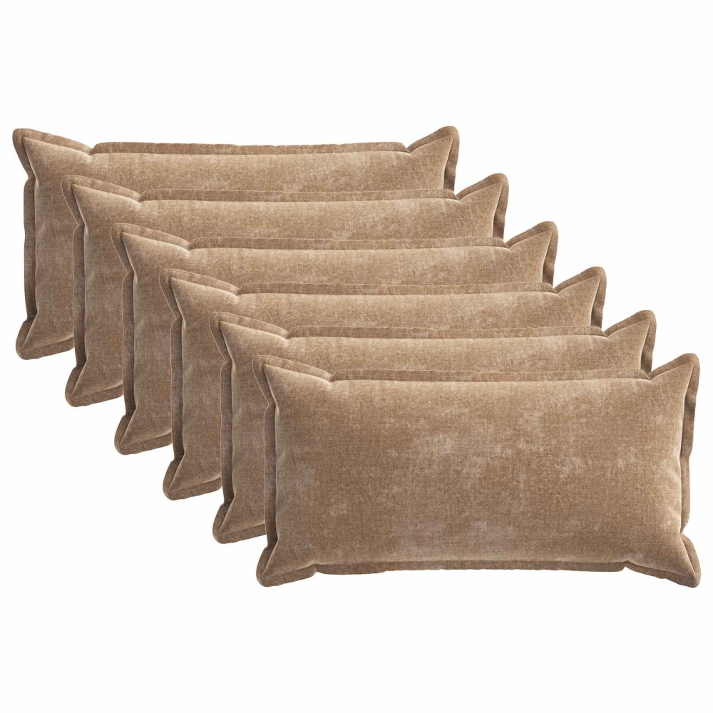 vidaXL Κάλυμμα Μαξιλαριού 6 τμχ. HOUTEN Καφέ 40 x 80 cm