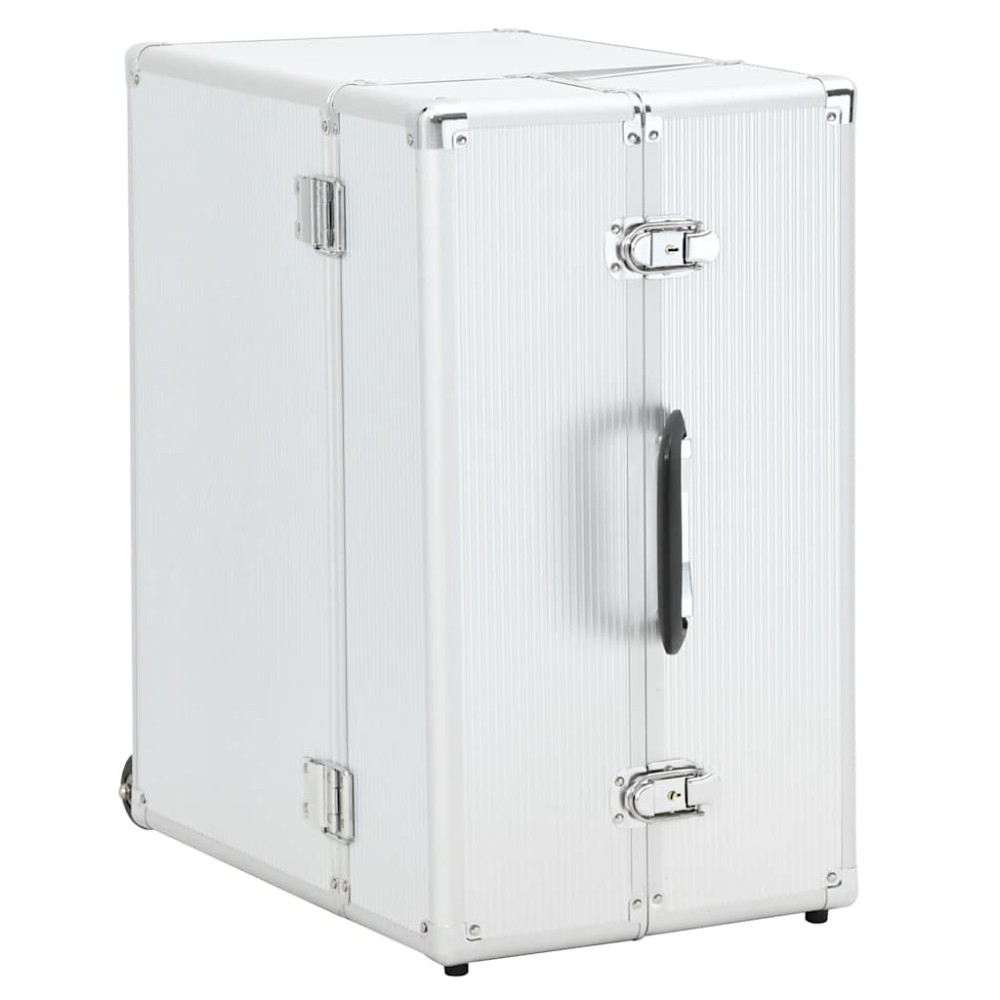 vidaXL Βαλίτσα Τρόλεϊ Επαγγελματική Ασημί 47 x 39 x 27 εκ. Αλουμινίου