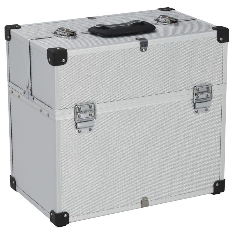 vidaXL Εργαλειοθήκη Ασημί 38 x 22,5 x 34 εκ. Αλουμινίου