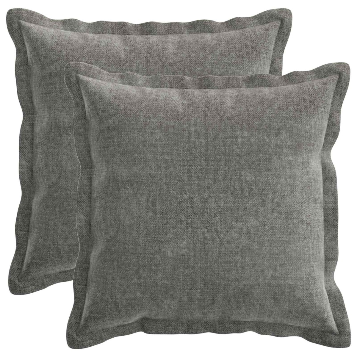 vidaXL Κάλυμμα Μαξιλαριού 2 τμχ. HOUTEN Σκούρο Γκρι 50 x 50 cm