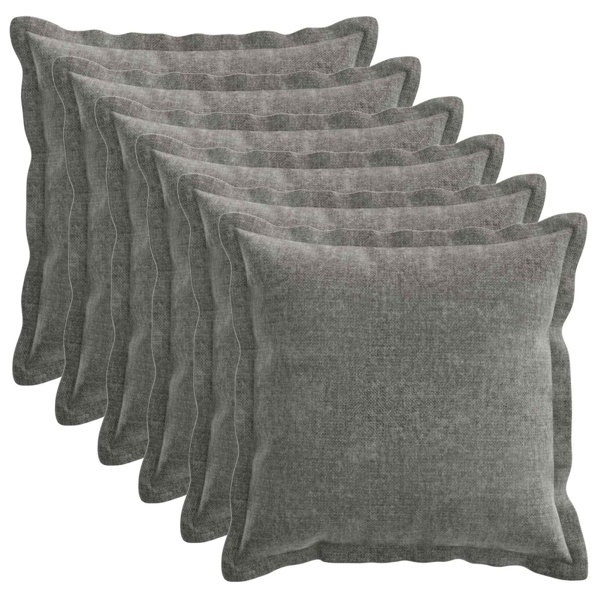 vidaXL Κάλυμμα Μαξιλαριού 6 τμχ. HOUTEN Σκούρο Γκρι 50 x 50 cm