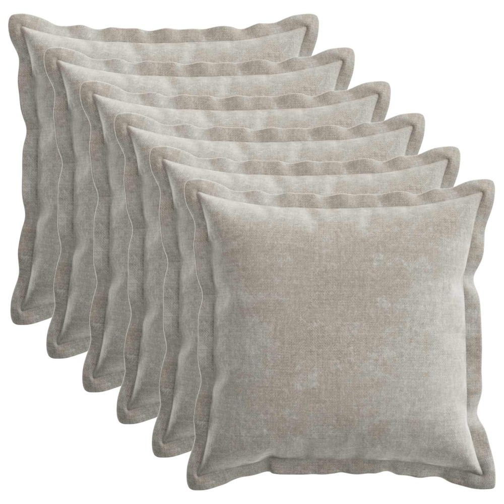 vidaXL Κάλυμμα Μαξιλαριού 6 τμχ. HOUTEN Ανοιχτό γκρι 50 x 50 cm
