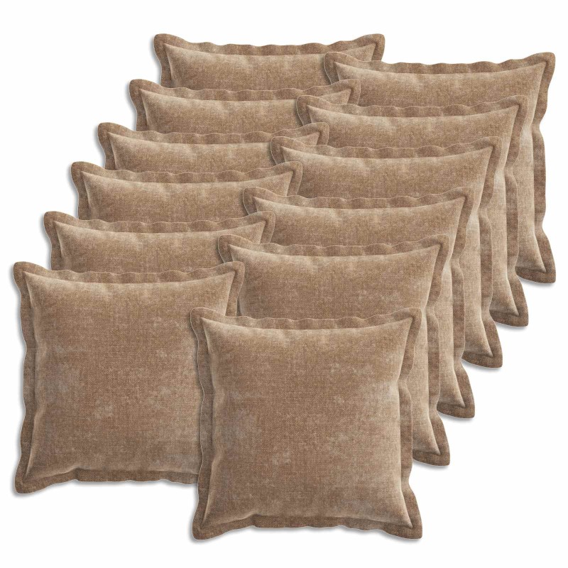 vidaXL Κάλυμμα Μαξιλαριού 12 τμχ. HOUTEN Καφέ 50 x 50 cm