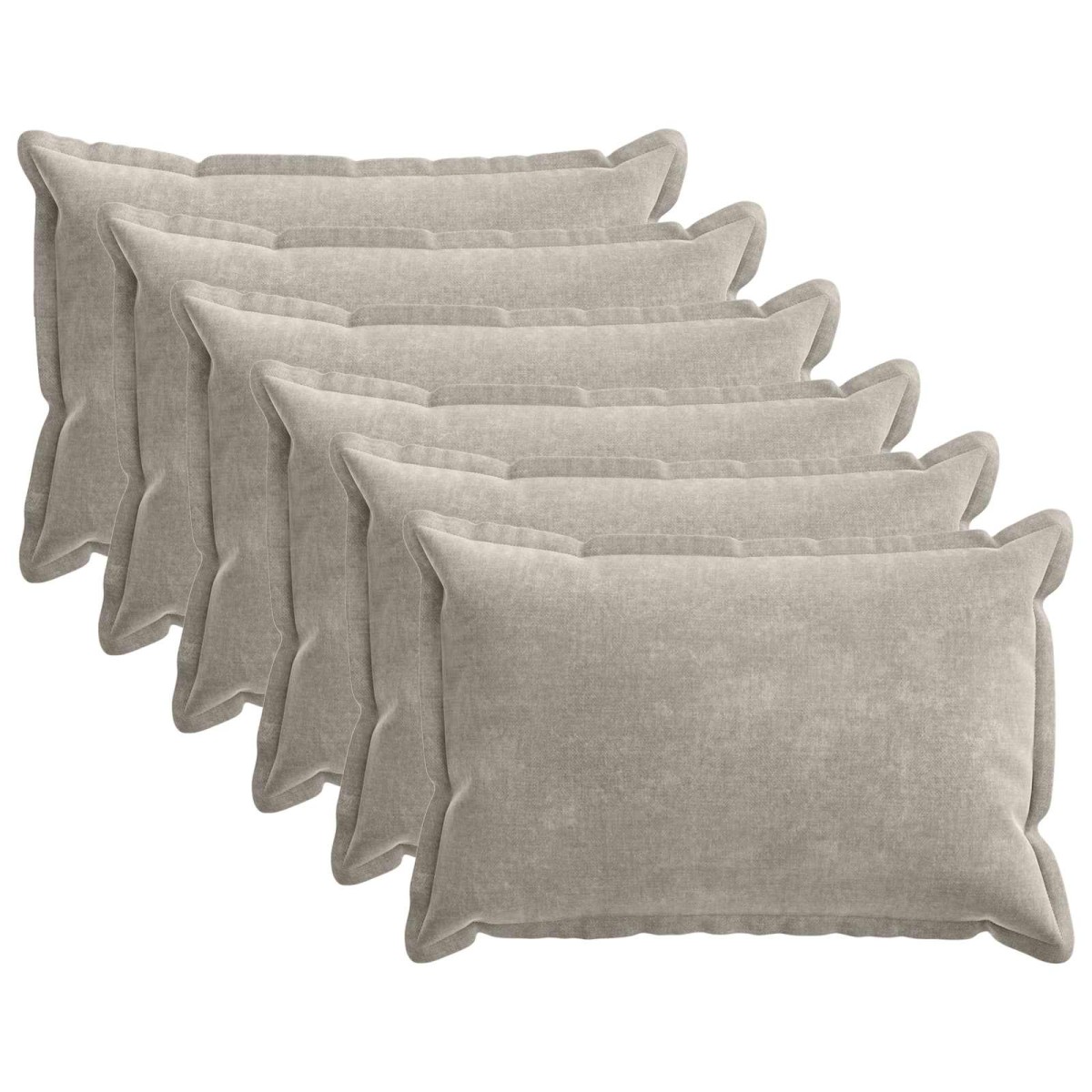 vidaXL Κάλυμμα Μαξιλαριού 6 τμχ. HOUTEN Ανοιχτό γκρι 50 x 70 cm