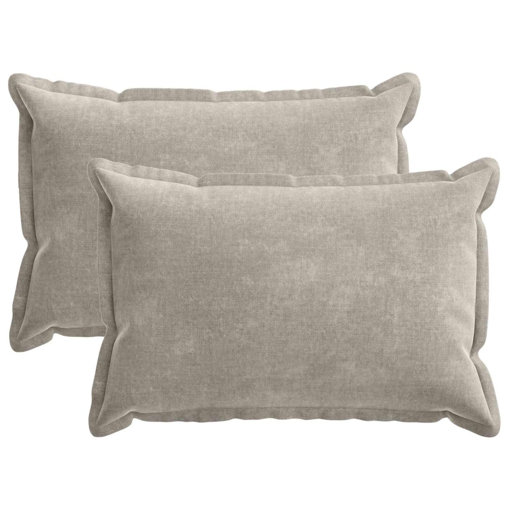 vidaXL Κάλυμμα Μαξιλαριού 2 τμχ. HOUTEN Ανοιχτό γκρι 50 x 75 cm