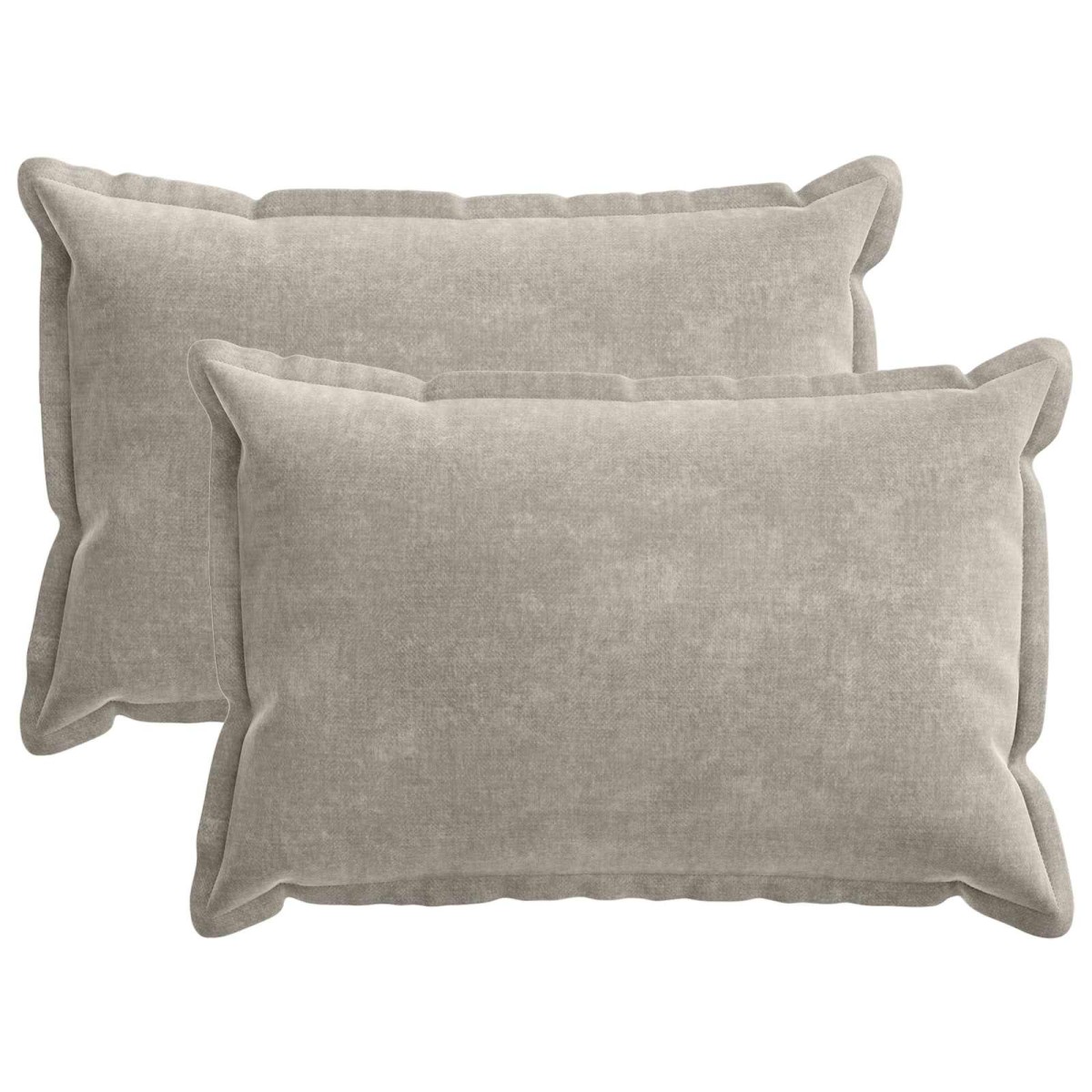 vidaXL Κάλυμμα Μαξιλαριού 2 τμχ. HOUTEN Ανοιχτό γκρι 50 x 75 cm