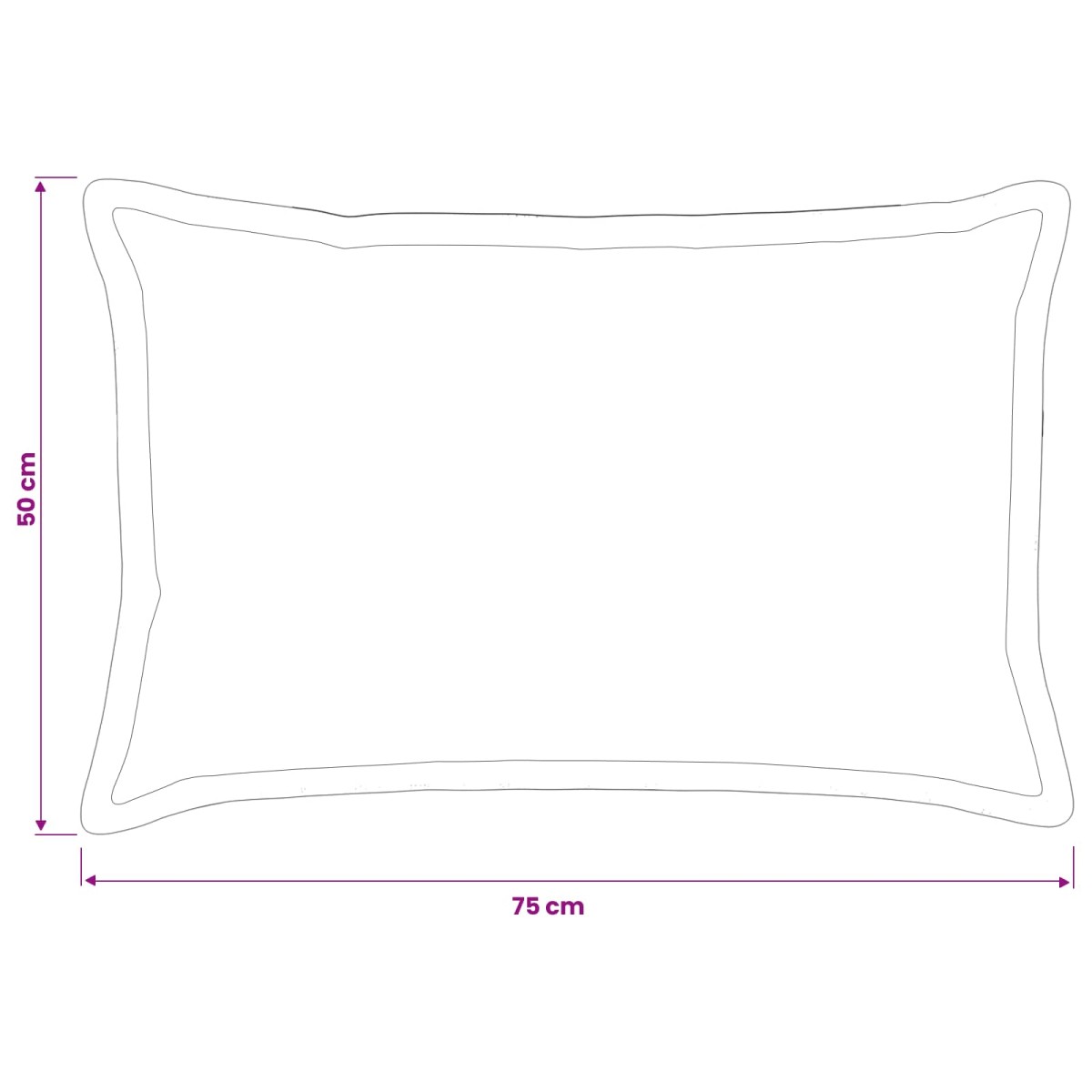 vidaXL Κάλυμμα Μαξιλαριού 2 τμχ. HOUTEN Μπλε 50 x 75 cm