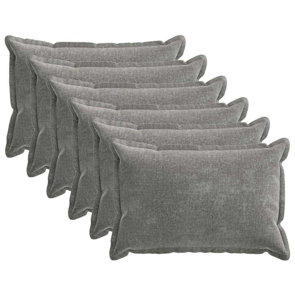 vidaXL Κάλυμμα Μαξιλαριού 6 τμχ. HOUTEN Σκούρο Γκρι 50 x 80 cm