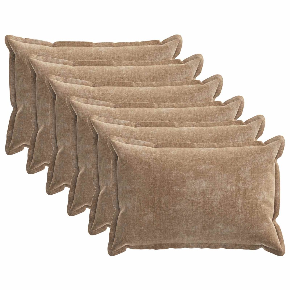 vidaXL Κάλυμμα Μαξιλαριού 6 τμχ. HOUTEN Καφέ 50 x 80 cm