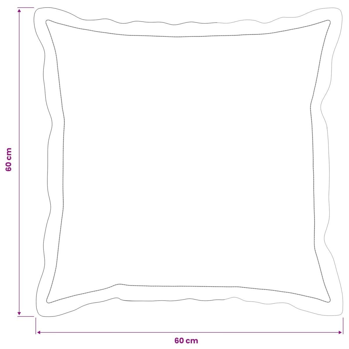 vidaXL Κάλυμμα Μαξιλαριού 2 τμχ. HOUTEN Μπλε 60 x 60 cm
