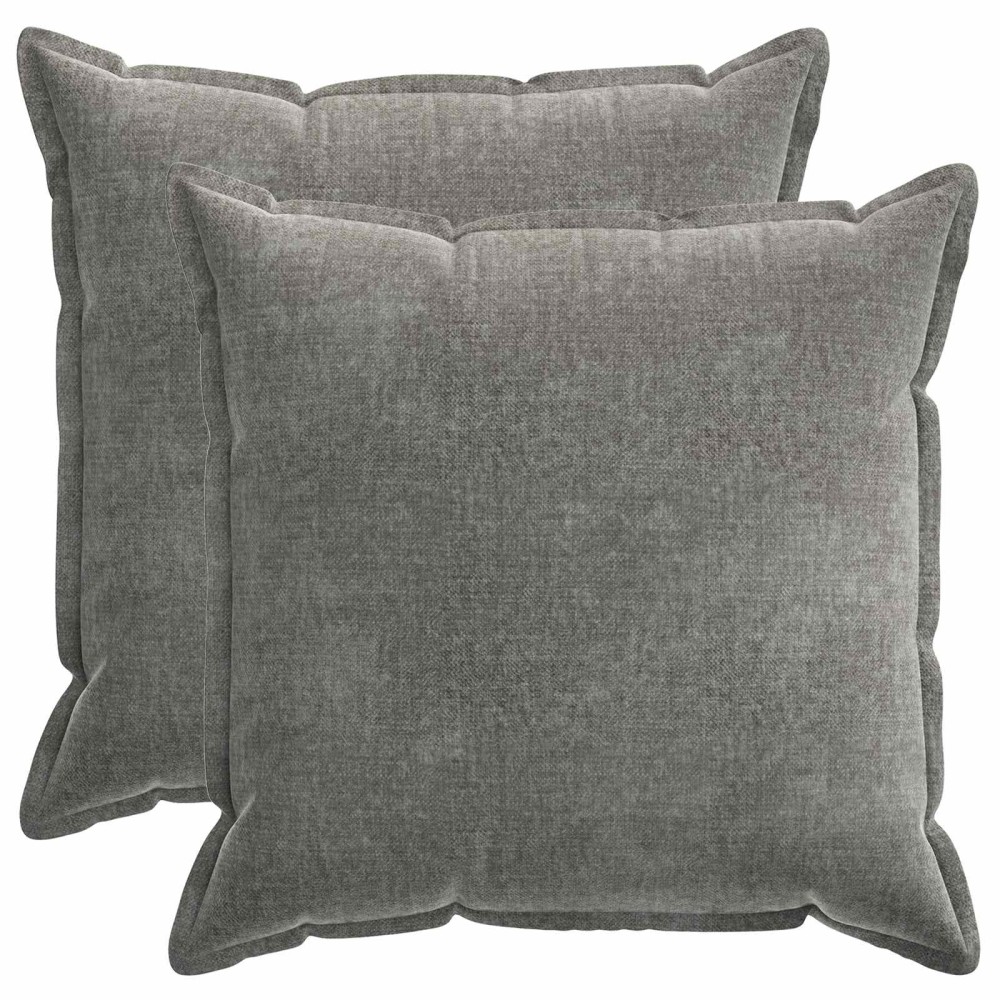 vidaXL Κάλυμμα Μαξιλαριού 2 τμχ. HOUTEN Σκούρο Γκρι 70 x 70 cm