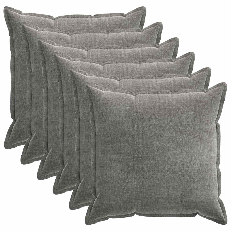 vidaXL Κάλυμμα Μαξιλαριού 6 τμχ. HOUTEN Σκούρο Γκρι 70 x 70 cm
