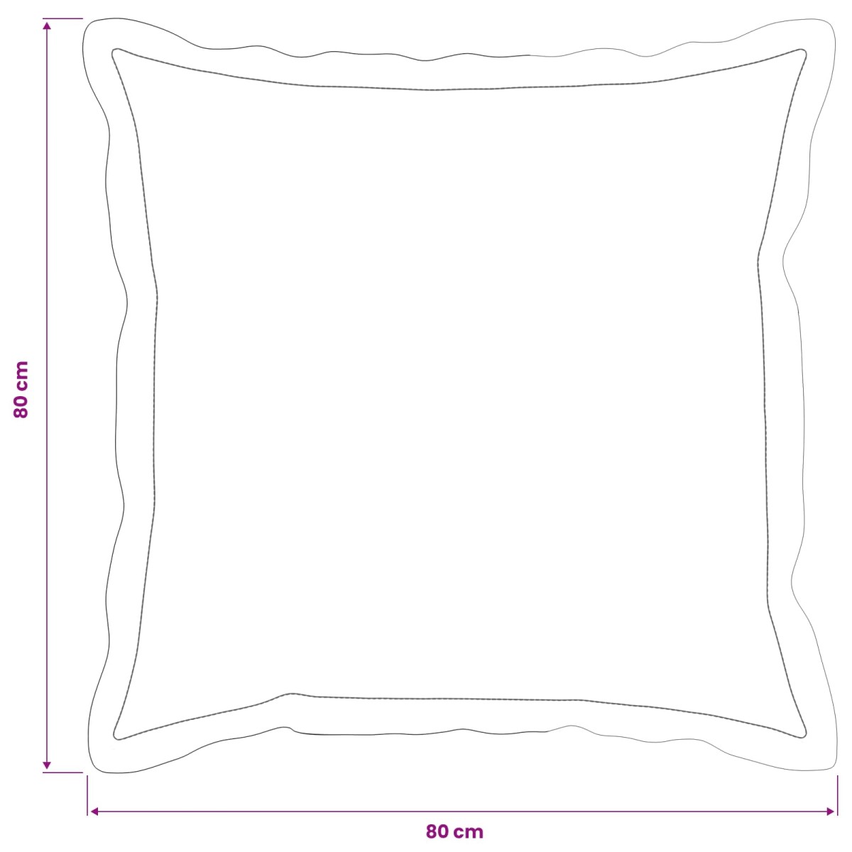 vidaXL Κάλυμμα Μαξιλαριού 6 τμχ. HOUTEN Καφέ 80 x 80 cm