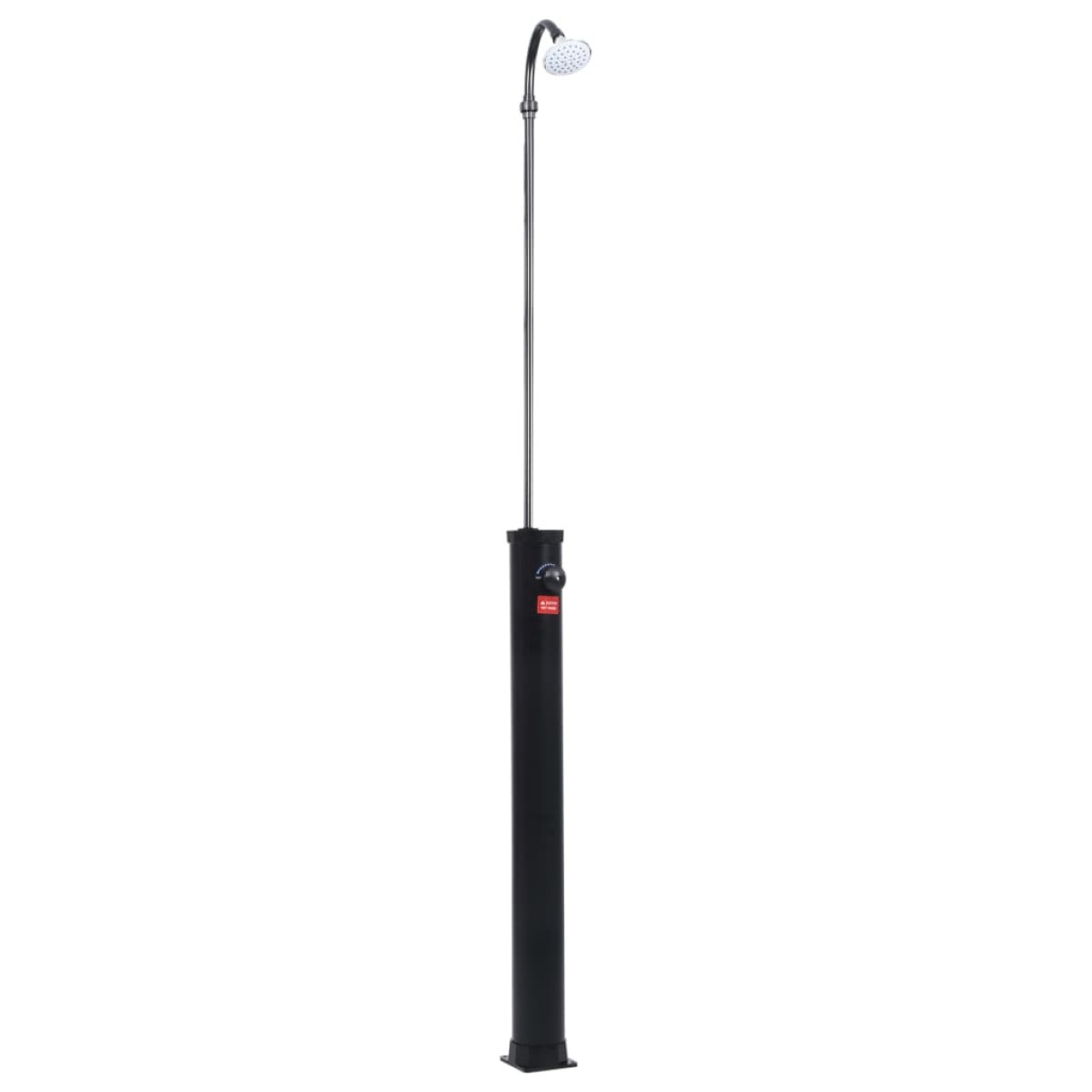 vidaXL Ντους Κήπου Ηλιακό Μαύρο 215 εκ. 8 Λίτρων