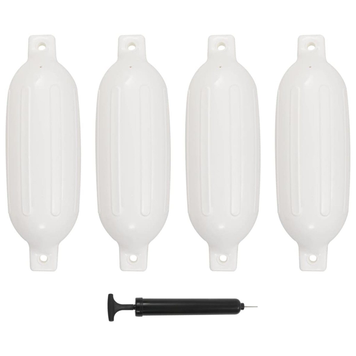 vidaXL Μπαλόνια Σκάφους 4 τεμ. Λευκά 58,5 x 16,5 εκ. από PVC