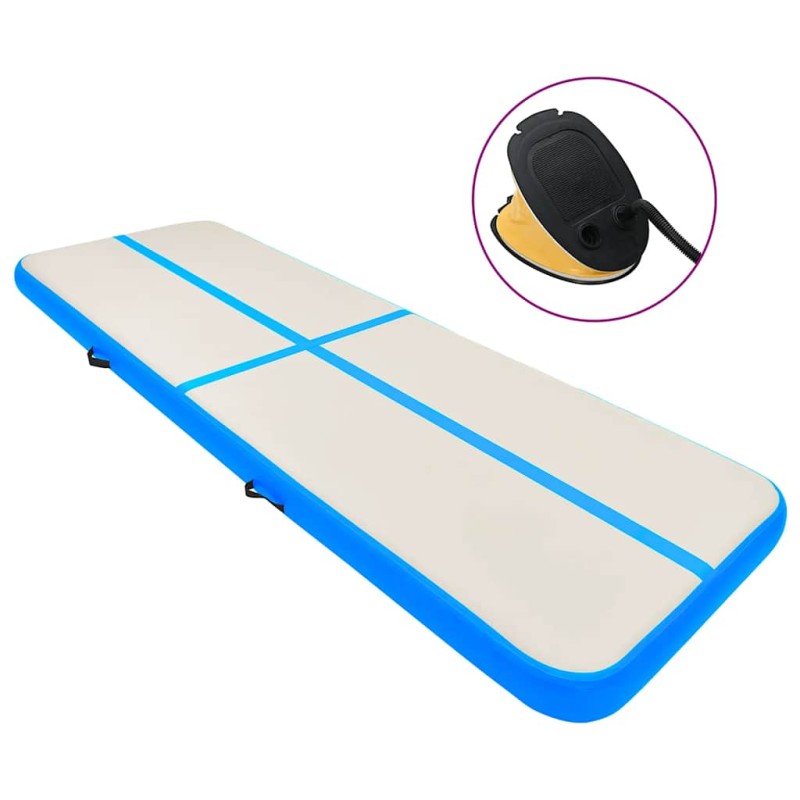 vidaXL Στρώμα Ενόργανης Φουσκωτό Μπλε 600 x 100 x 15 εκ. PVC με Τρόμπα