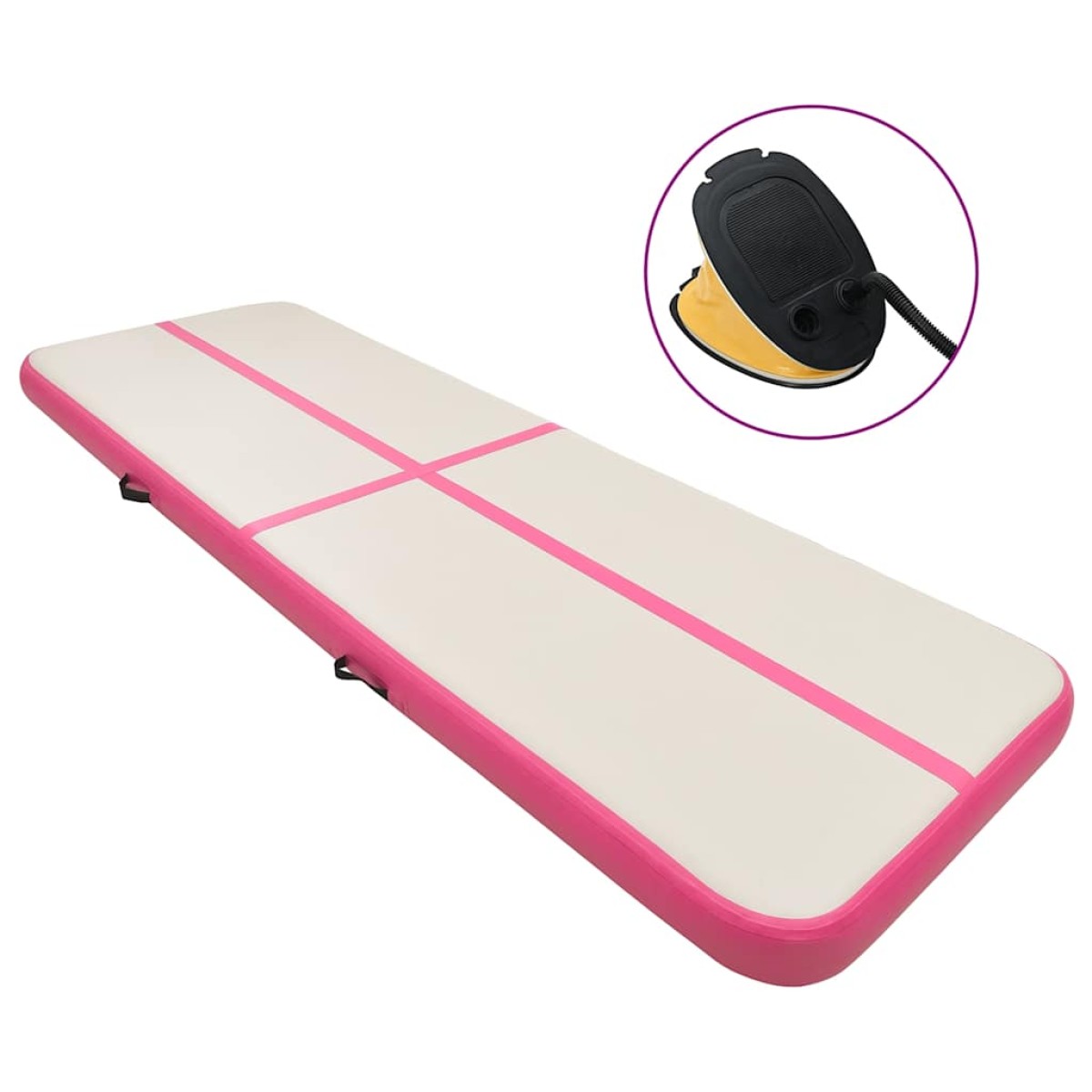 vidaXL Στρώμα Ενόργανης Φουσκωτό Ροζ 300 x 100 x 20 εκ. PVC με Τρόμπα