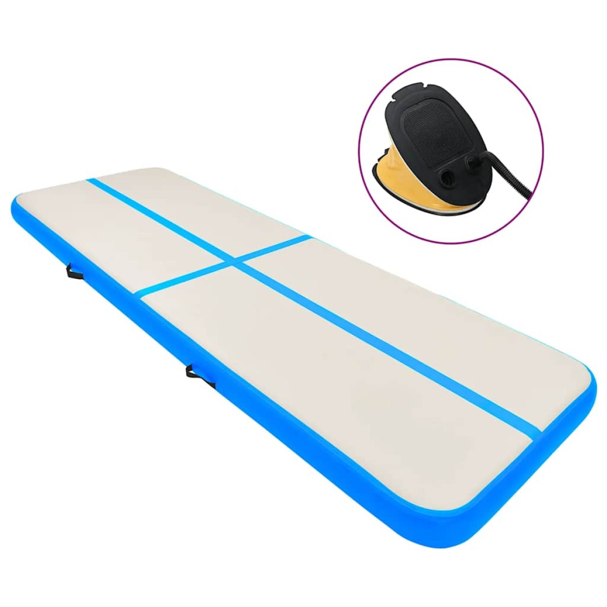 vidaXL Στρώμα Ενόργανης Φουσκωτό Μπλε 700 x 100 x 20 εκ. PVC με Τρόμπα