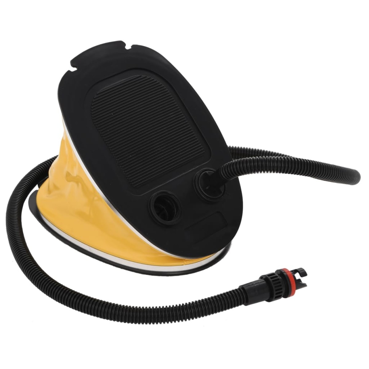 vidaXL Τρόμπα Ποδιού 21x29,5 εκ Γκρι/Κίτρινο Πολυπρ/λένιο/ Πολυαιθ/νιο