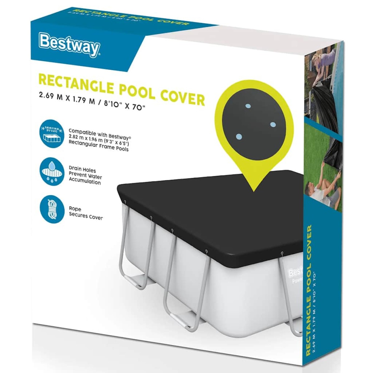 Bestway Κάλυμμα Πισίνας Flowclear 269 x 179 εκ.