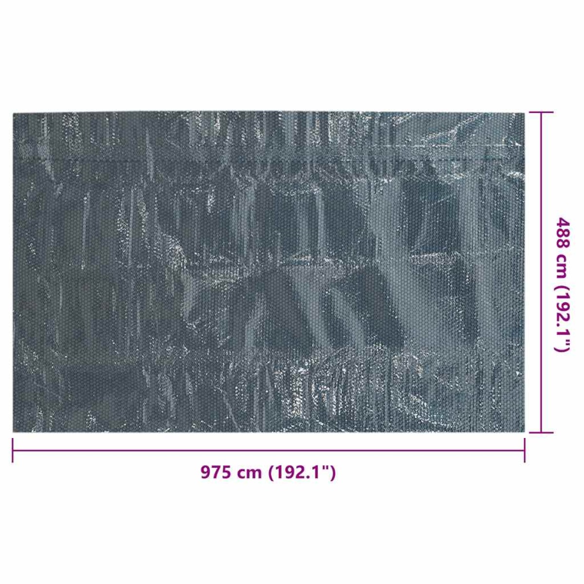 vidaXL Κάλυμμα Πισίνας Ηλιακό Μαύρο/Μπλε 975x488 εκ. από Πολυαιθυλένιο