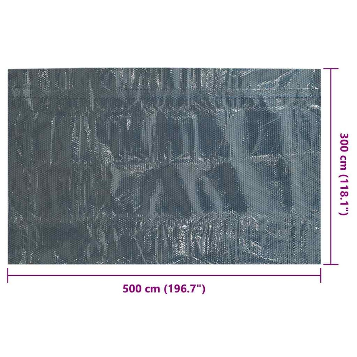 vidaXL Κάλυμμα Πισίνας Ηλιακό Μαύρο/Μπλε 500x300 εκ. από Πολυαιθυλένιο