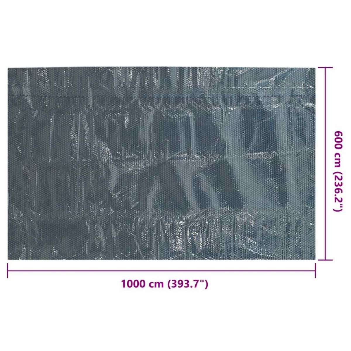 vidaXL Κάλυμμα Πισίνας Ηλιακό Μαύρο/Μπλε 1000x600 εκ. Πολυαιθυλένιο