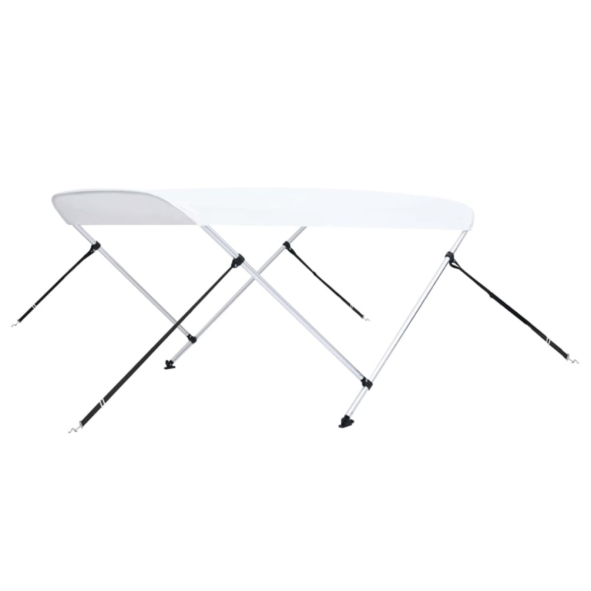 vidaXL Τέντα Σκάφους με 2 Αψίδες Λευκή 180x130x110 εκ.