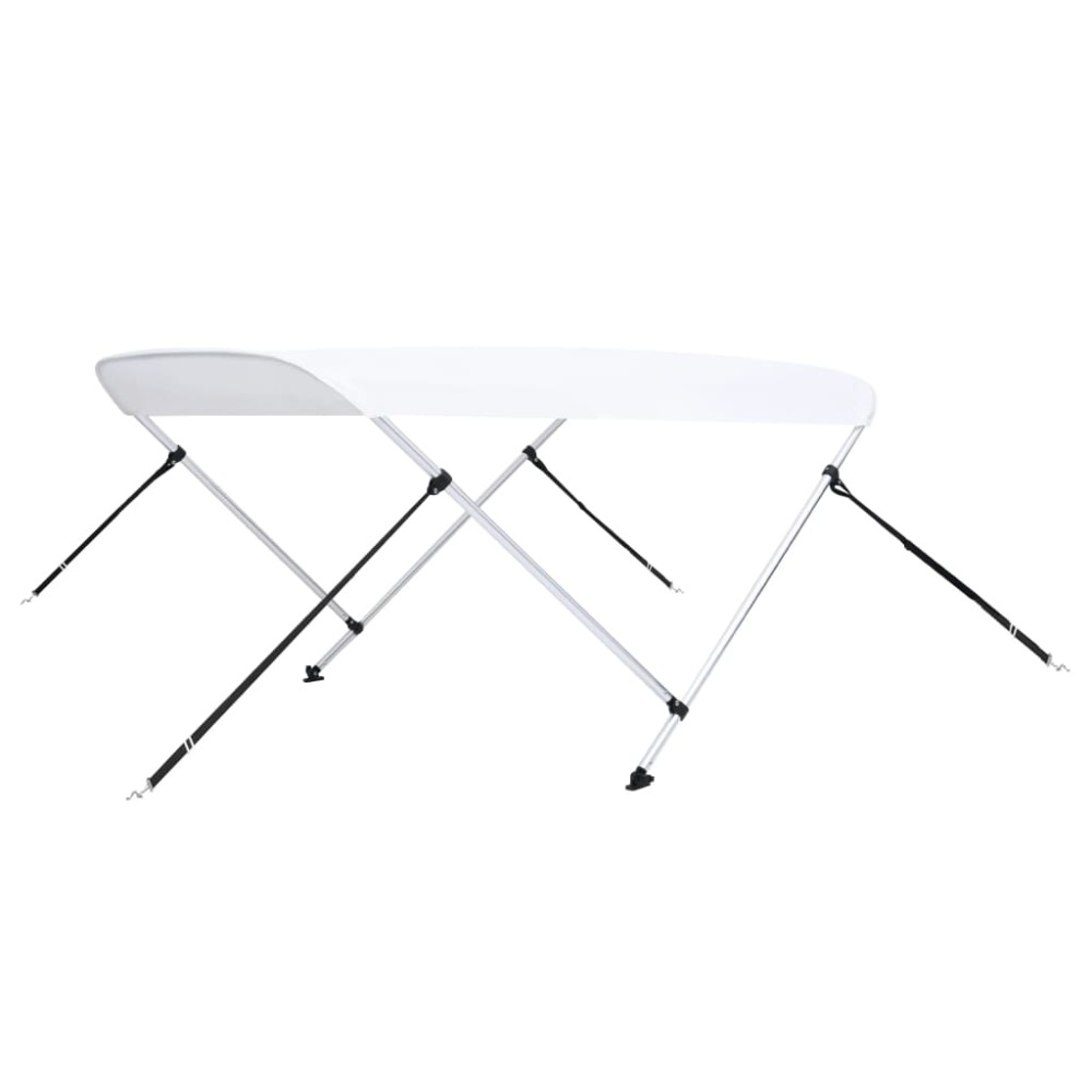 vidaXL Τέντα Σκάφους με 2 Αψίδες Λευκή 180x150x110 εκ.