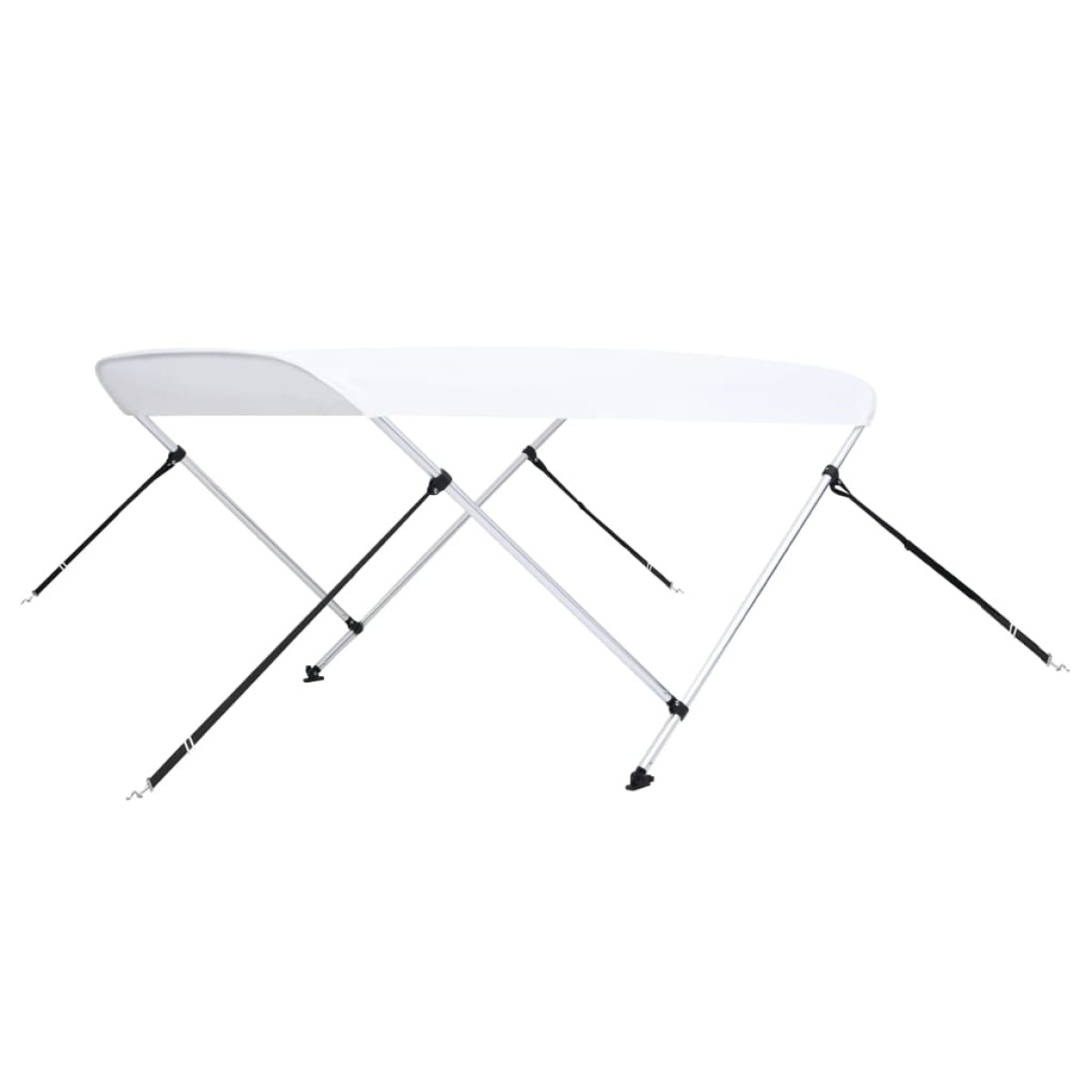 vidaXL Τέντα Σκάφους με 2 Αψίδες Λευκή 180x150x110 εκ.