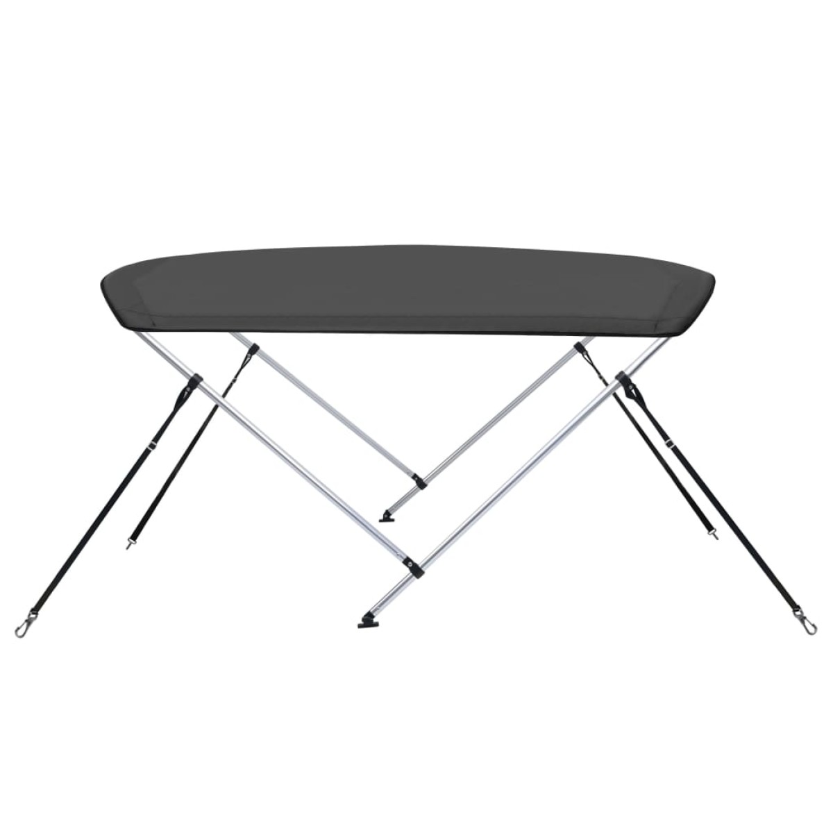 vidaXL Τέντα Σκάφους με 2 Αψίδες Ανθρακί 180x150x110 εκ.