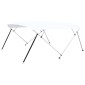 vidaXL Τέντα Σκάφους με 4 Αψίδες Λευκή 243 x (230-244) x 137 εκ.