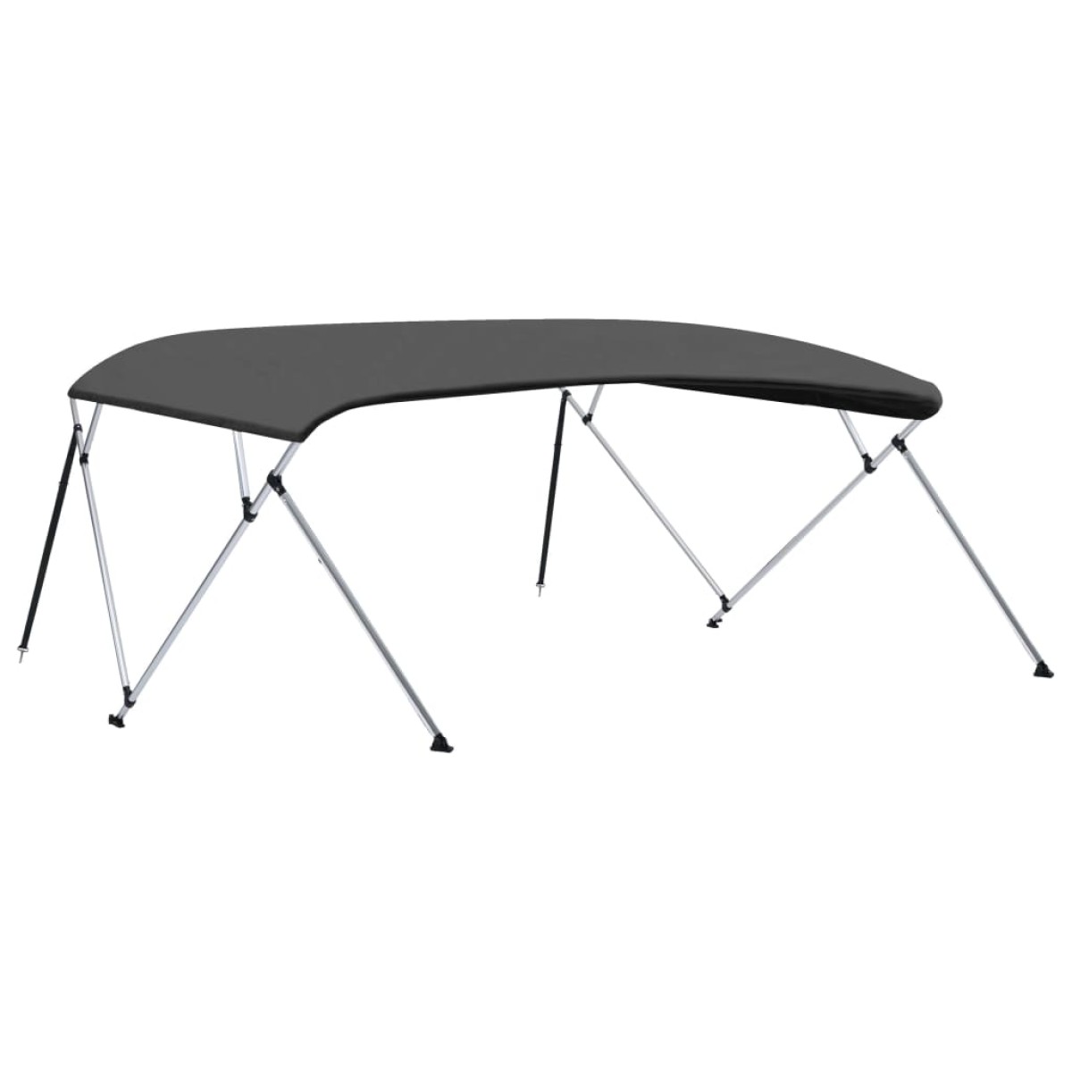 vidaXL Τέντα Σκάφους με 4 Αψίδες Ανθρακί 243x(230-244)x137  εκ.